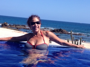 Relaxing at one of the pools at Fiesta Americana Grand Los Cobos Golf & Spa Resort